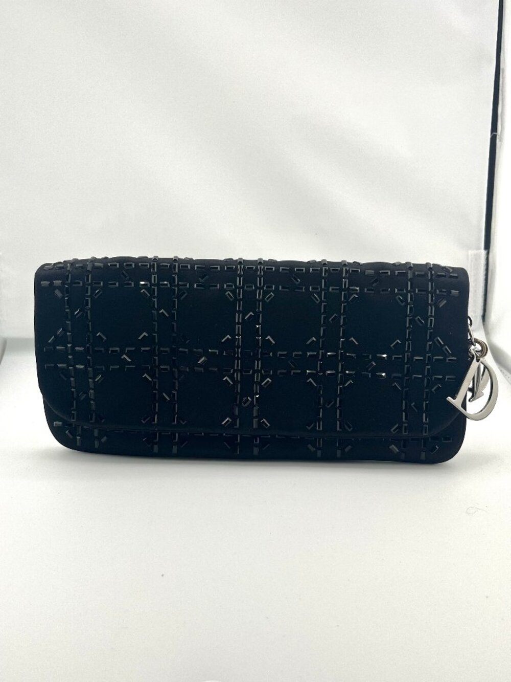 Gorgeous Christian DIOR Cannage Satin Sequin/Beaded Clutch